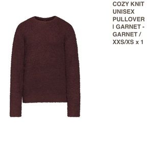Skims Cozy Knit top XXS/XS (color: garnet)